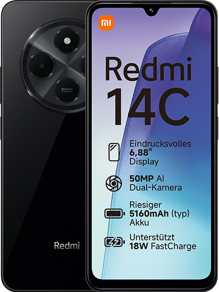 Xiaomi Redmi 14C Midnight Black + Xiaomi Redmi Buds 6 Active Black