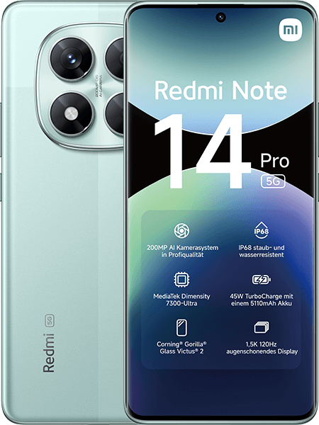 Xiaomi Redmi Note 14 Pro 5G Coral Green + Xiaomi Redmi Buds 6 Active Black